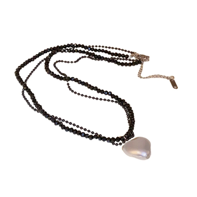 

Fashion Pearl Heart Pendant Necklace ​Clavicle Chain Necklace Party Jewelry Gift