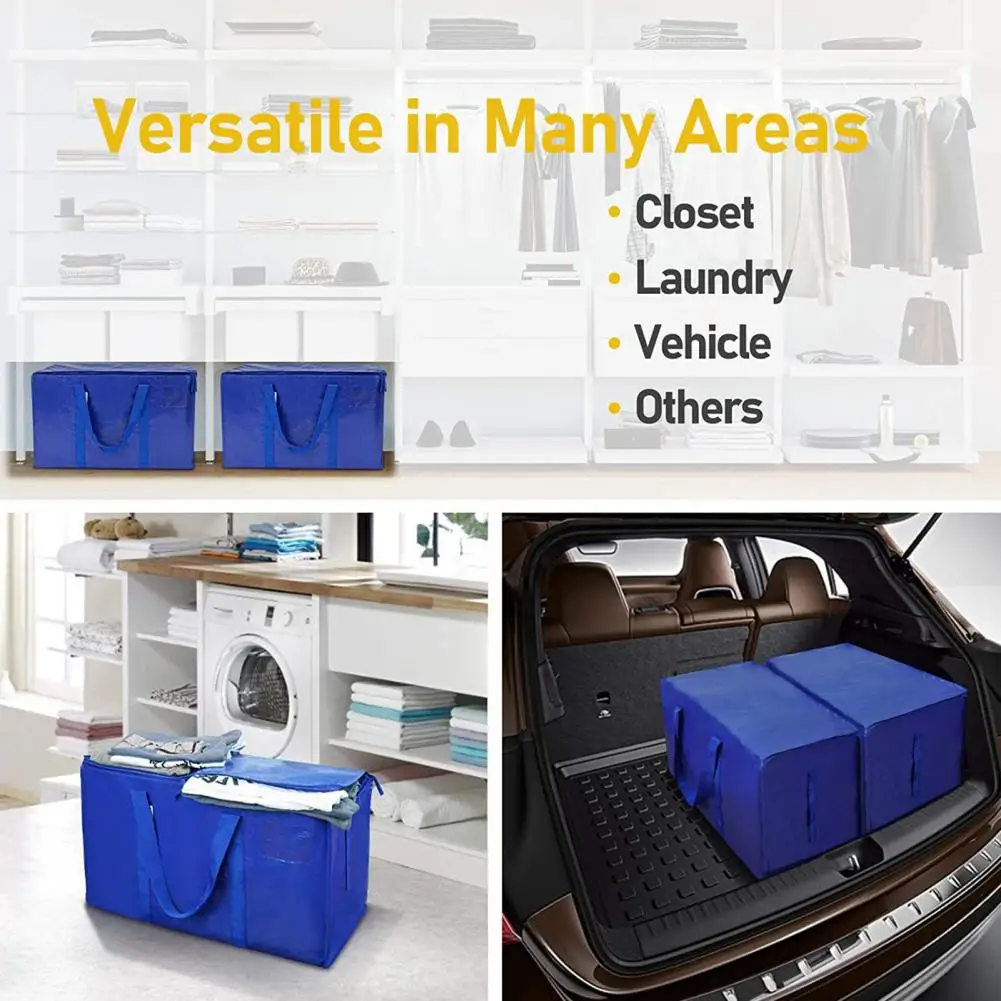 Packing Storage Bags Large Capacity Clothes Storage Bag Foldable With  Zipper Reinforced Handle For Blankets Books Shoes Sundries - AliExpress