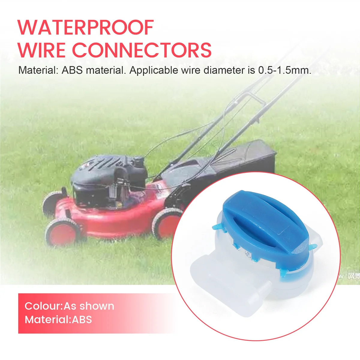 20Pcs Waterproof Wire Connector Crimp Gel Filling Robot Lawn Mower Outdoor Garden Irrigation Application