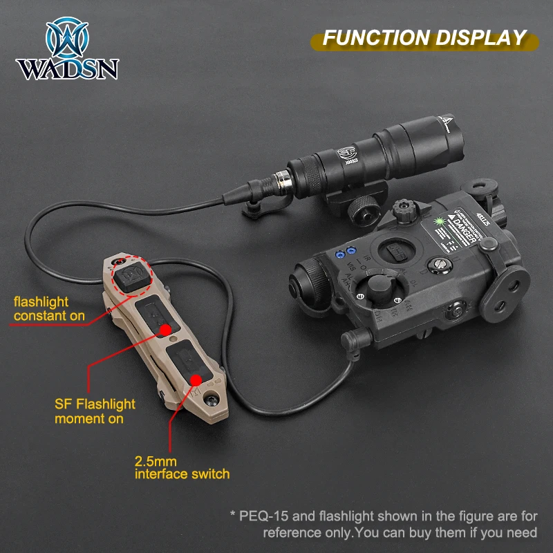 WADSN Hunting Augmented Dual Button Tape Switch Airsoft M300 M600