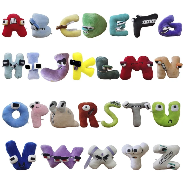 Alphabet Lore Plush Toys, a-z Lowercase Letters Stuffed Dolls