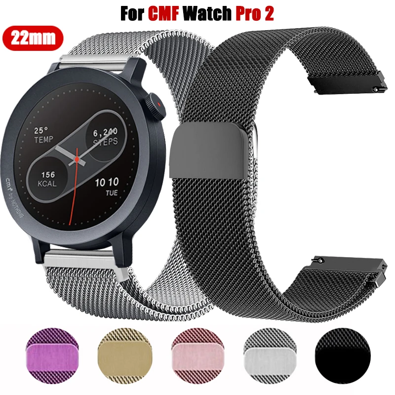 Premium Milanese Magnetic Loop Band - 22mm Metal Strap Bracelet
