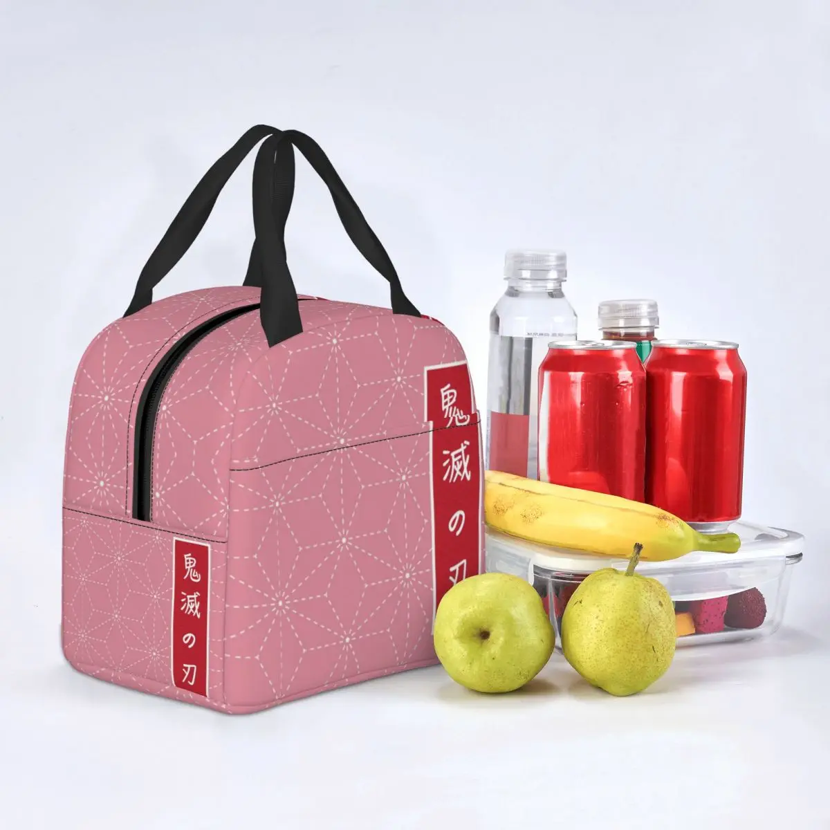 Kimetsu No Yaiba Anime Thermal Insulated Lunch Bag Women Demon Slayer Nezuko Lunch Container for Outdoor Picnic Storage Food Box 5