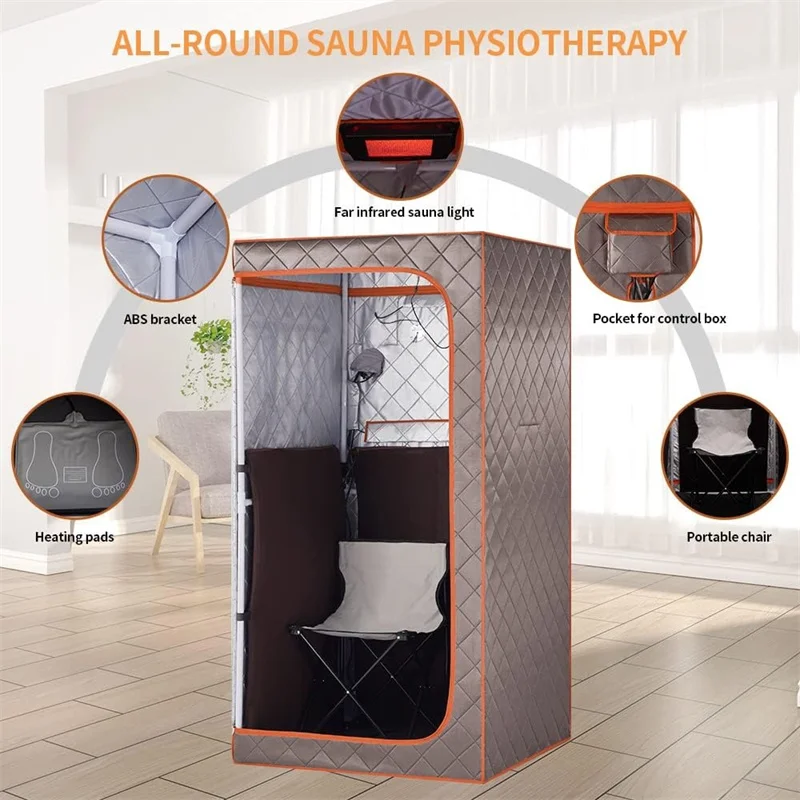 Description Picture 6 of itemPortable Infrared Sauna Full Size Far Infrared Sauna Separate Heating Foot Pad Home Saunas for Relaxation Detox