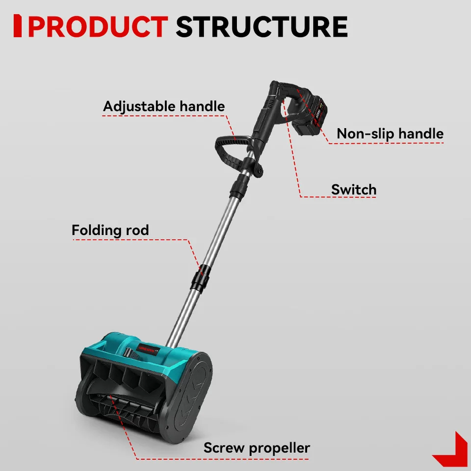 ONEVAN 2500W/3000W ブラシレス電動除雪機/雪かき機 コードレス清掃