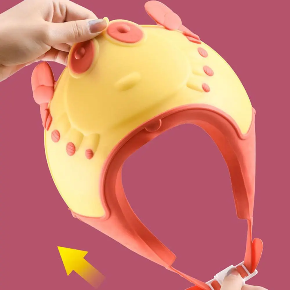 

Adjustable Baby Shower Cap Cute Crab Shape Children Wash Hair Shield Shampoo Hat for Baby Bath Ear Protection Safe Head Cover