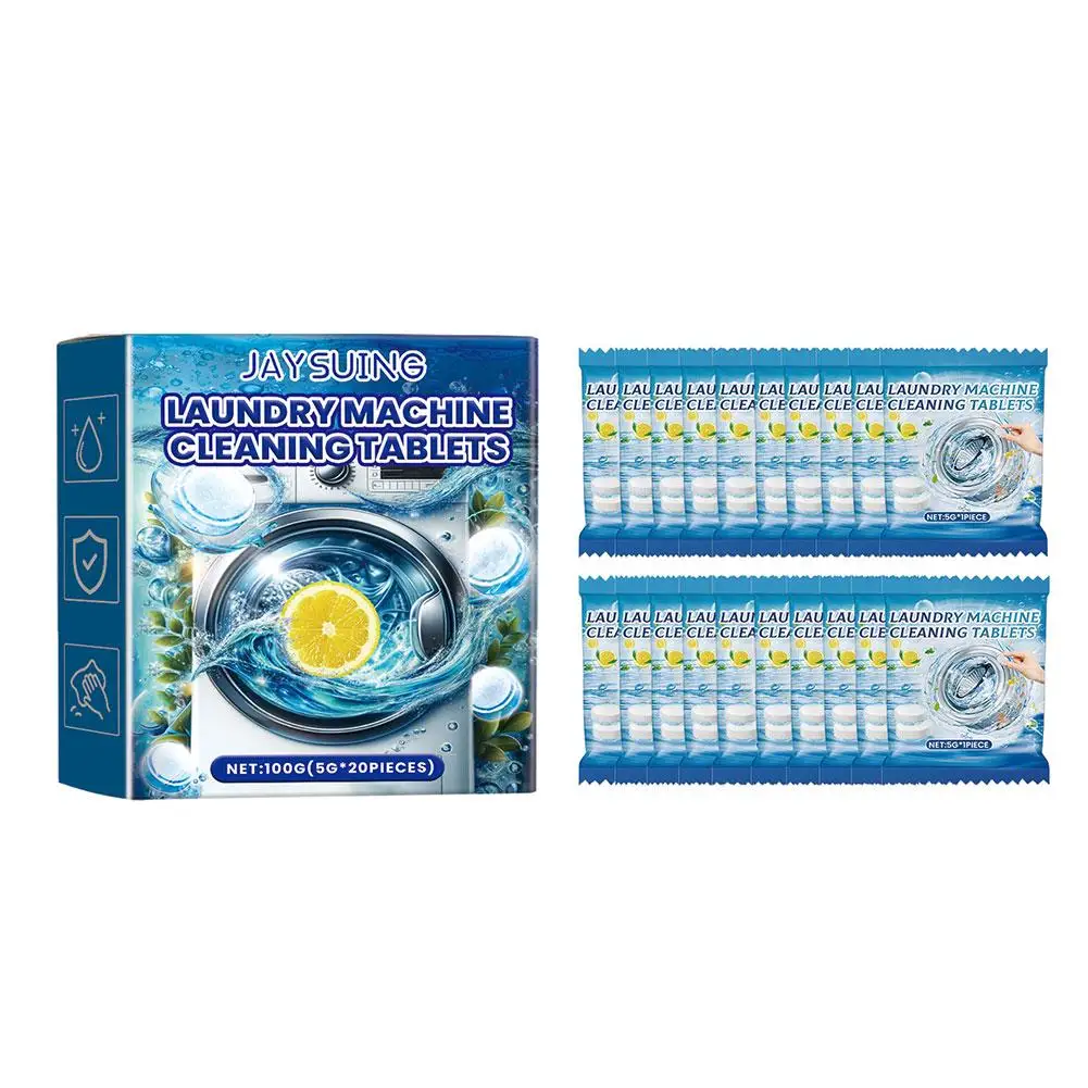 Washing Machine Cleaner Deep Cleaning Formulas Tablets For Front Top Load Washing Machines Contamination effervescent table F7I3