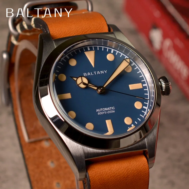 

Baltany Vintage Bubbleback Homage Watches 36mm Dail NH38 Automatic Movement 20ATM Waterproof Retro Wristwatch