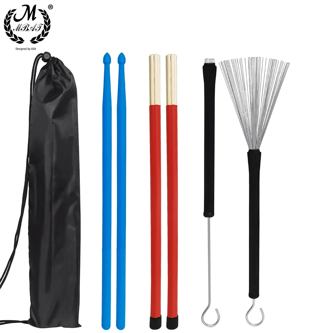 1 Pair Drum Brushes Sticks Set Professional Nylon Drum Brush Bamboo Drumstick Music Accessories drum sticks,drum percussion accessories,drum accessories