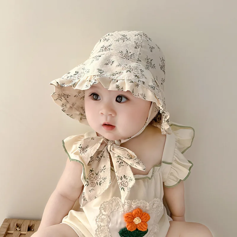 New Born Baby Girl Summer Cap In Black Color main image 1