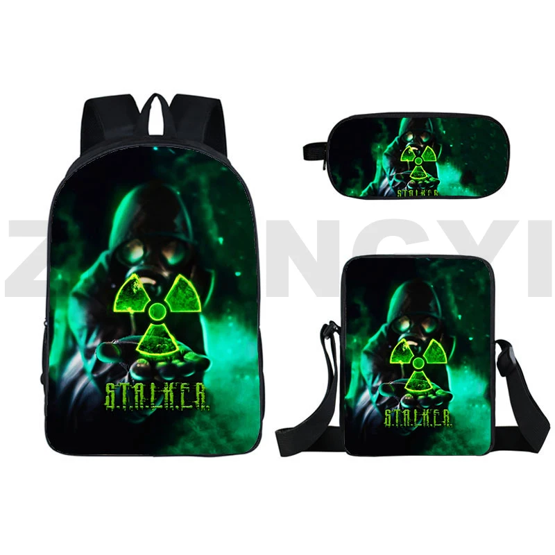 

Hot Anime Shooting Game Stalker 2 Backpack S.T.A.L.K.E.R. 2 Bookbag School Bag 16 Inch 3D Printed Heart of Gun Bagpack Travel