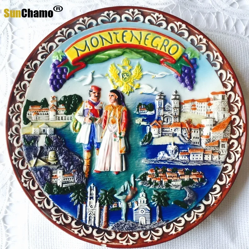 10cm Portuguese Lisbon Paris Austria Switzerland Finland Netherlands Norway American Ceramic Plate Home Decor Tourist Souvenir 4