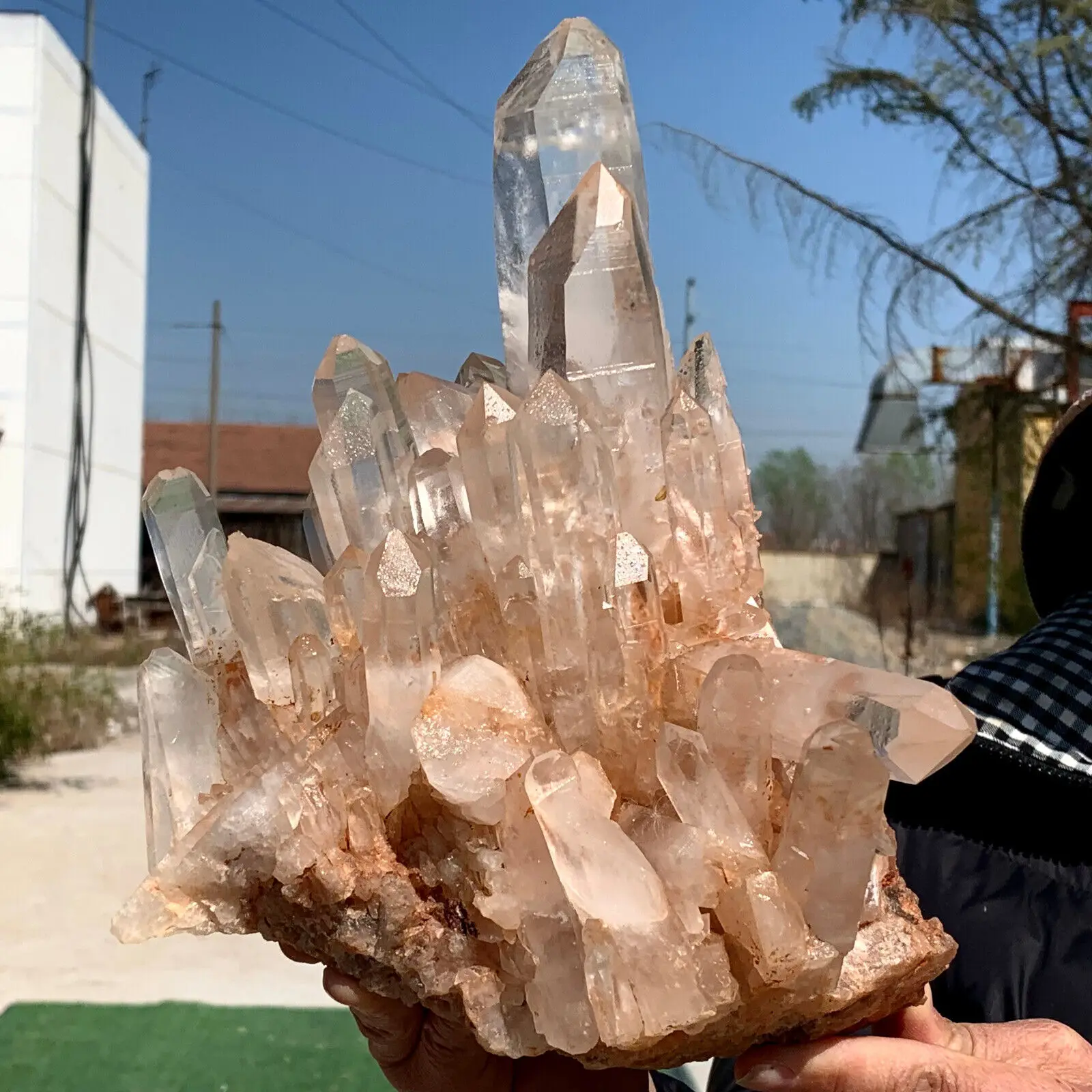 Natural Transparent White Quartz Crystal Cluster Specimen Healing 5