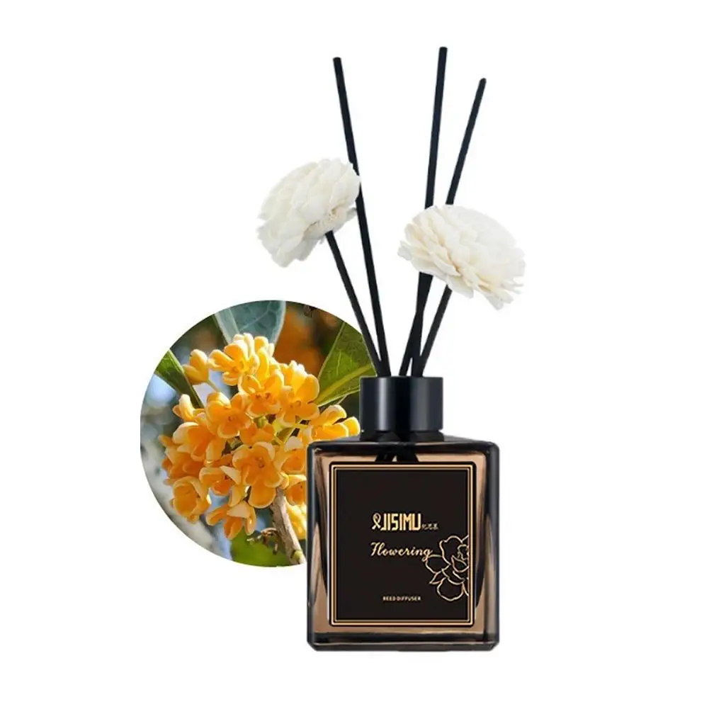 Decorazione floreale per la stanza dell'aromaterapia senza fuoco Kit di diffusori per ance per la casa Profumo fresco per la casa di lunga durata per il bagno