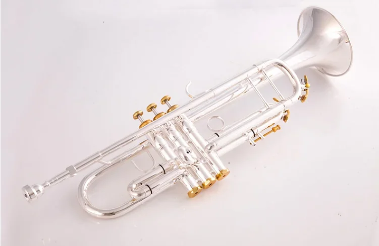 Made in Japan quality 8335 Bb Trumpet B Flat Brass Silver Plated Professional Trumpet Musical Instruments with Leather Case