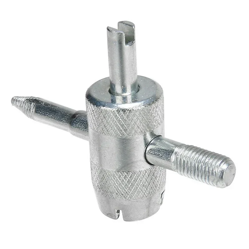 1Pc Silver Auto Tyre Valve Core Puller Repair Tools 4-in-1 Car Truck Tire Screwdriver Valve Stem Core Remover Installer Tool