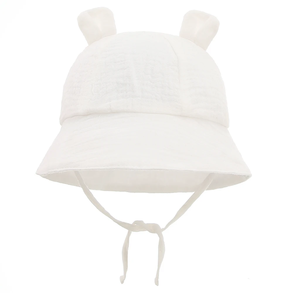 Soft Cotton Baby Sun Hat Summer Children Outdoor Rabbit Ear Baby Bucket Hat Kids Beach Caps Boy Girl Panama Hats For 3-12Months ergo baby accessories Baby Accessories