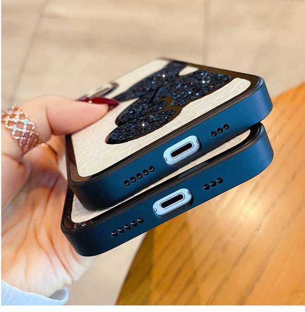Funda de teléfono de lujo con purpurina y oso para iPhone 14, 13, 12, 11 Pro, Max, X, XR, XS, Max, Cortex, a prueba de golpes - Image 4