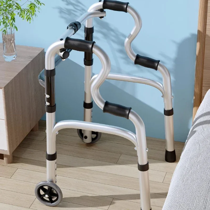 Quad Cane with Seat and Adjustable Height, Walking Aid for Elderly and Disabled Folding Walking Stick with Seat 3