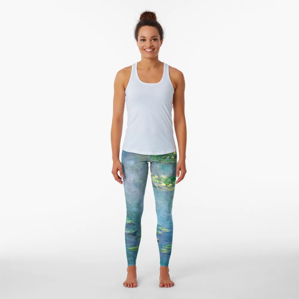 Claude Monet - Water Lilies Leggings fitness set gym Women's sports sports for gym Womens Leggings