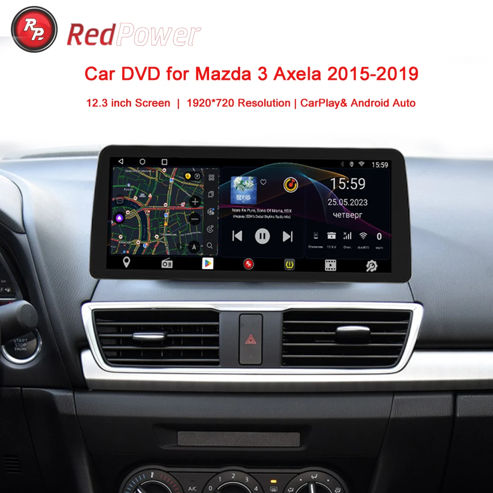 

12.3 inch redpower car radio for Mazda 3 Axela 2015-2019 car DSP Android 10,0 CarPlay audio