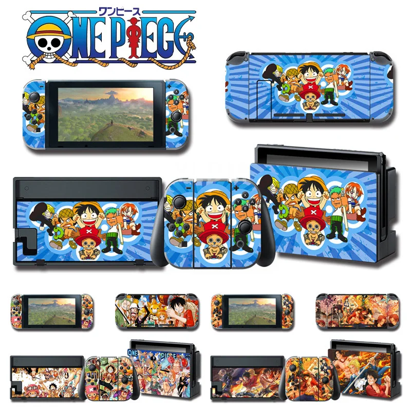 One Piece Rufy Nintendo Switch Oled Skin Sticker Decalcomania Per Nintendo Switch E Switch Console Oled Joy-Con Controller Dock Skin