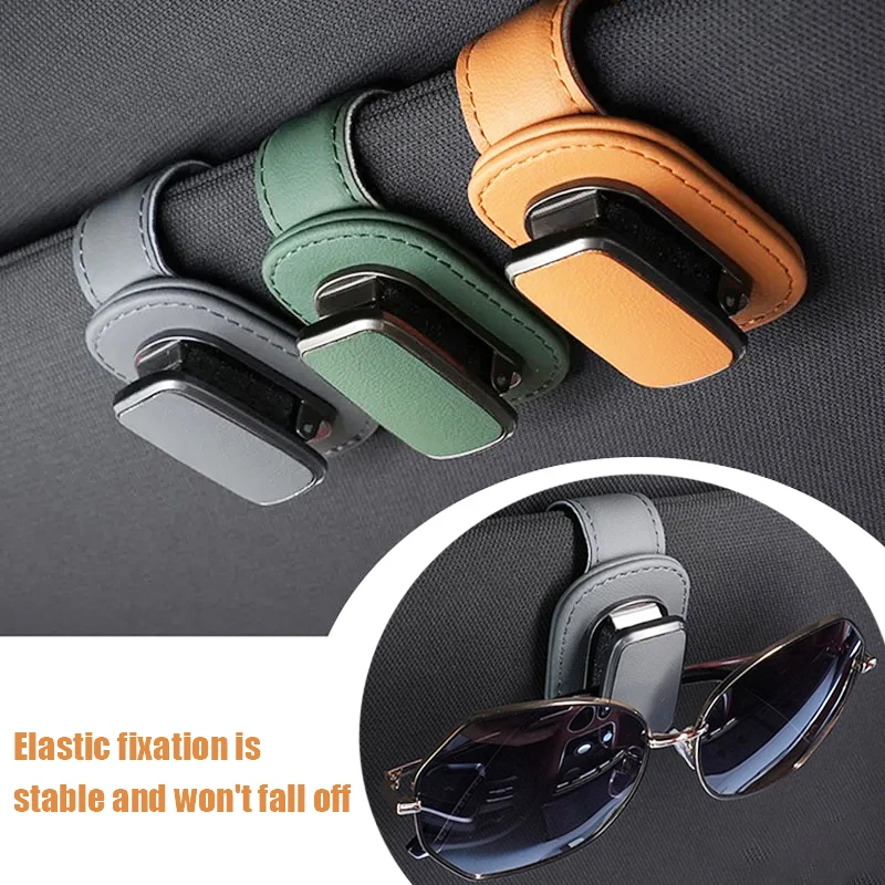 Glasses Holder Automotive Glasses Storage Clip Visor Sunglasses holder Super fiber leather automotive interior accessory