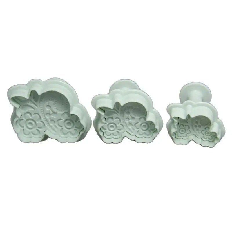 

Free Shipping Plastic 3pcs Sea-Plant Plunger Cutters Sugar craft Fondant Molds Set HB0610