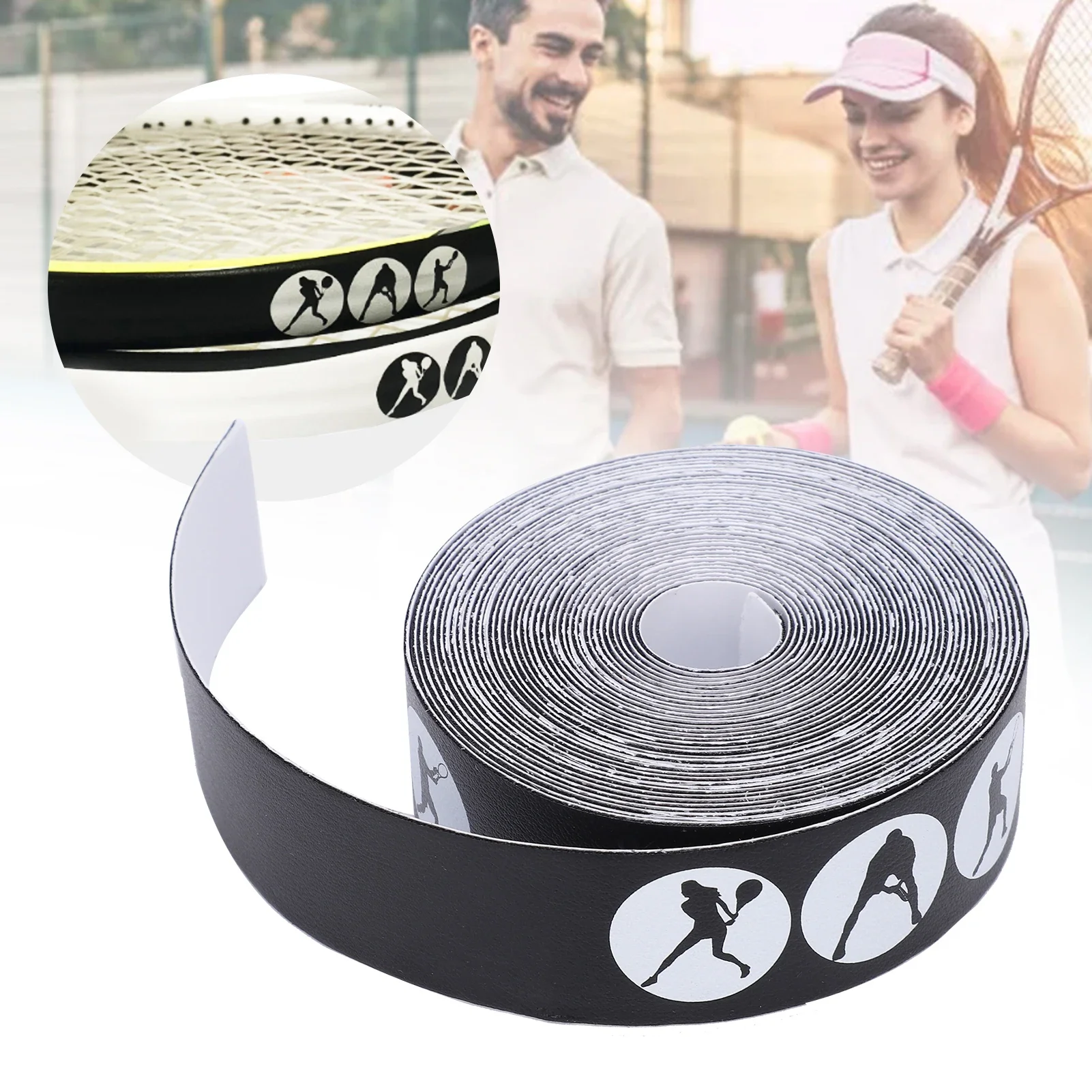 Tennis Racket Head AntiScratch Tape Racket Head Frame Guard PU Protective Sticker
