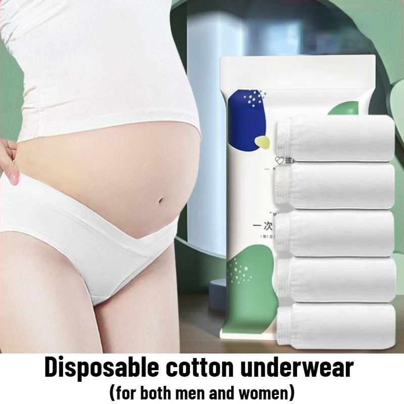 5Pcs Cotton Pregnant Disposable Underwear Panties Briefs Prenatal Postpartum Underpants Pregnancy Panties Post Partum Clothes