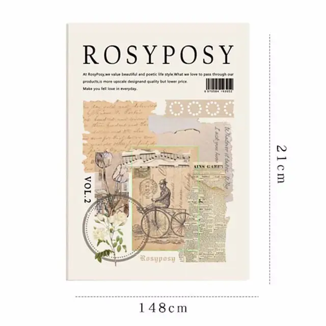 Stationery Sticker Cute Journal Diary Stickers Cartoon Bear Vintage Notebook Sticker Set 20 Page Rosy Posy Decoration Stickers 4