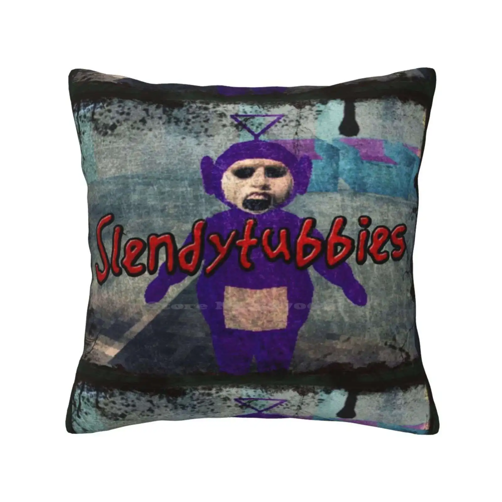 Slendytubies-Design 1 Fodera Per Cuscino Cuscino Tellytubies Slendytububbies Slenderman Horror Game Tinky Winky Kids Halloween