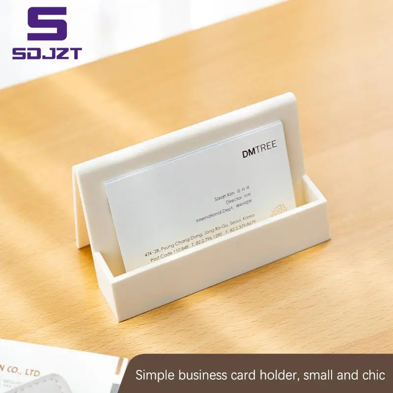 

Name Card Storage Card Display Stand Business Card Holder Rack Card Box Creative Solid Color Simple Convenient Card Storage Box