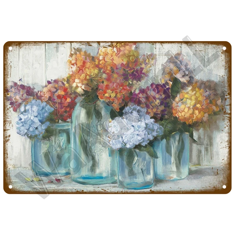 Retro Blumen Vogel Metall Zeichen Garten Dekorationen Wand Kunst Wandbild Vintage Zinn Zeichen Hause Platte Zimmer Dekor Garten Malerei Geschenk Bauernhof – Detail 16