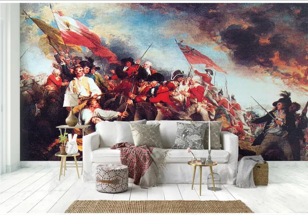 

custom mural 3d photo wallpaper European French Revolutionary Female Soldiers home decor sticker wallpaper for living room