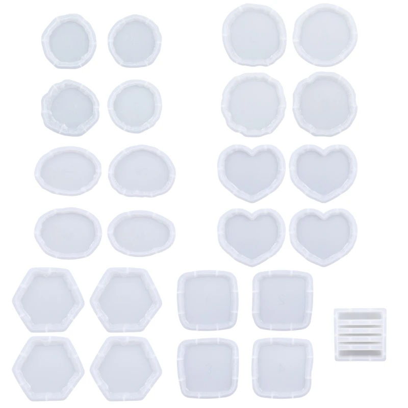

Geometric Tray Molds DIY Resin Molds Small Silicone Resin Tray Molds