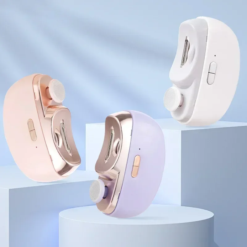 Electric Nail Clipper Grinding Polishing Light Automatic Trimmer Rechargeable Cutter Manicure Baby Adult