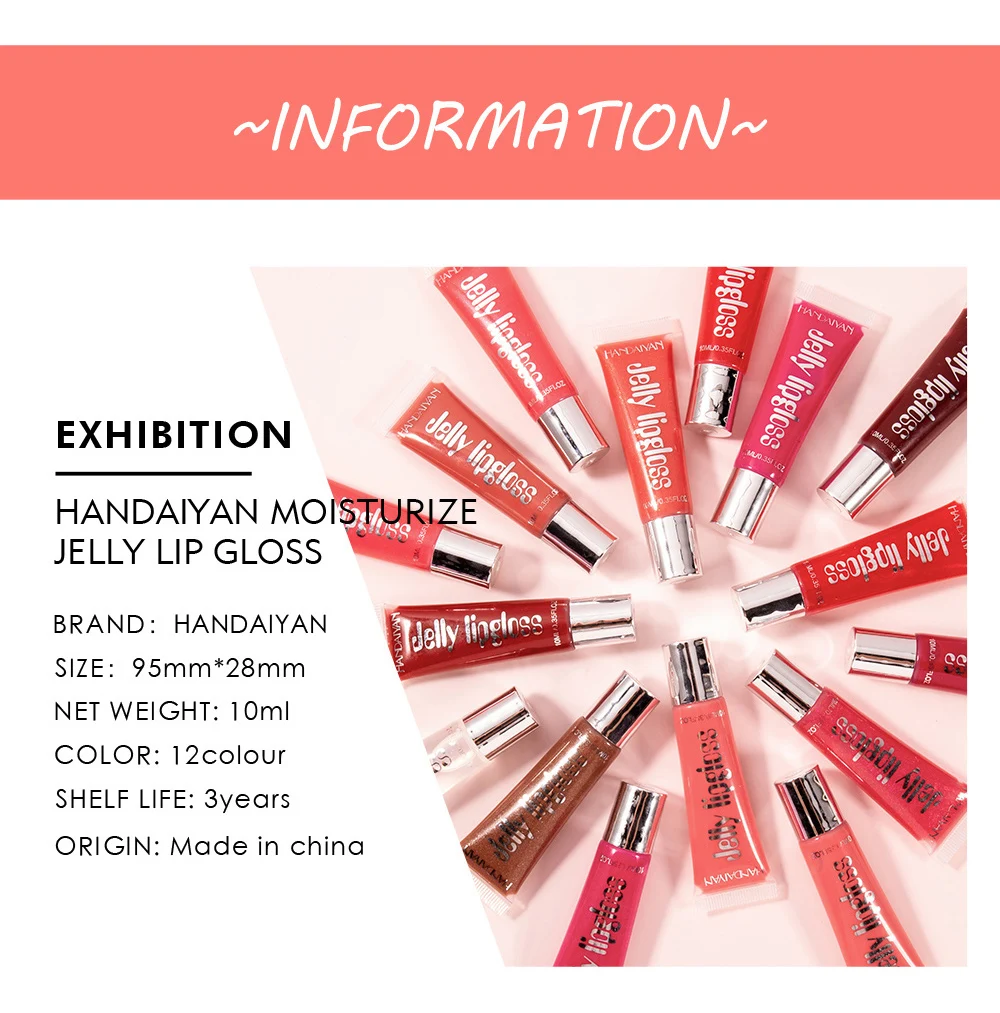 Hydrating Cherry Lip Gloss 12 Colour Moisturising Lipstick Set_voghion.com