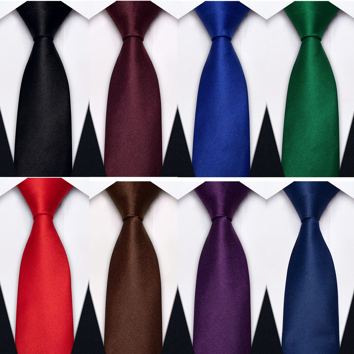 YourTies 6 CM Slim Men's Business Burgundy Solid Necktie Handkerchief Wedding Satin Silk Tie for Man Party corbatas para hombre