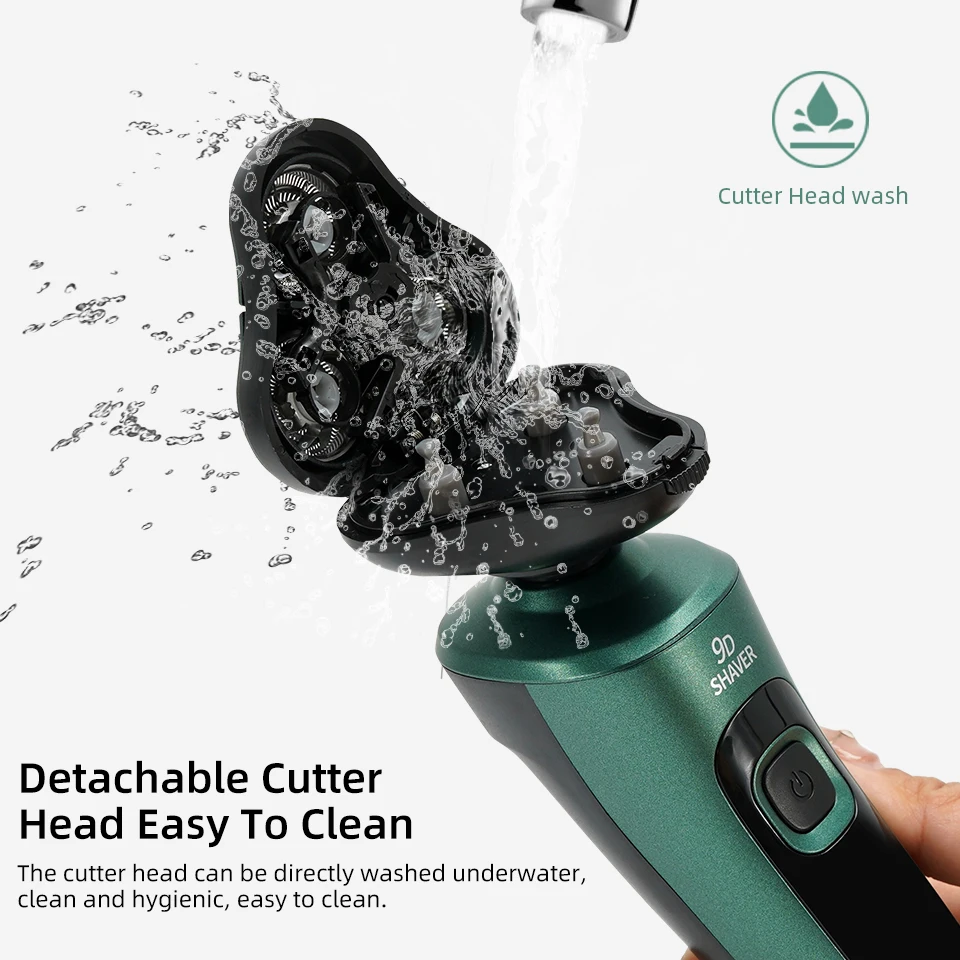 Electric Shaver 9D Intelligent Three-head Floating LCD Display