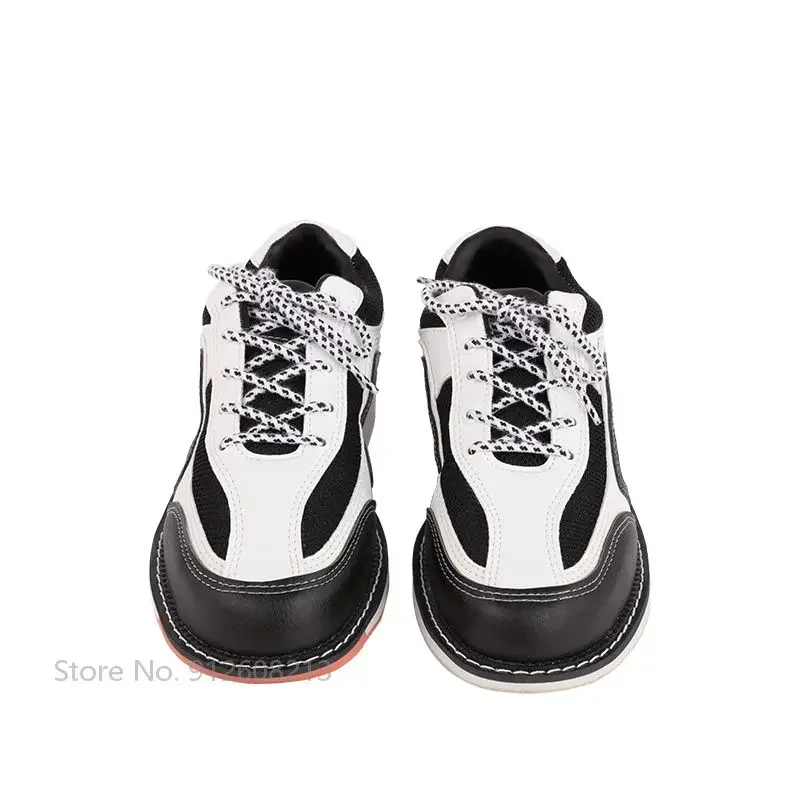 Bowling Supplies for Men and Women Breathable Unisex Bowling Sneaker Right-hand Anti-skid Outsole Shoes Soft PU Leather Trainer