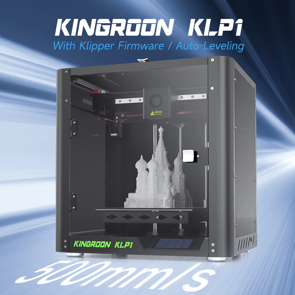 KINGROON 최신 고속 3D 프린터, KLP1 CoreXY 구조, 최대 500 mm/s 인쇄, 빠른 자동 레벨링 210x210x210mm 빌드 사이즈