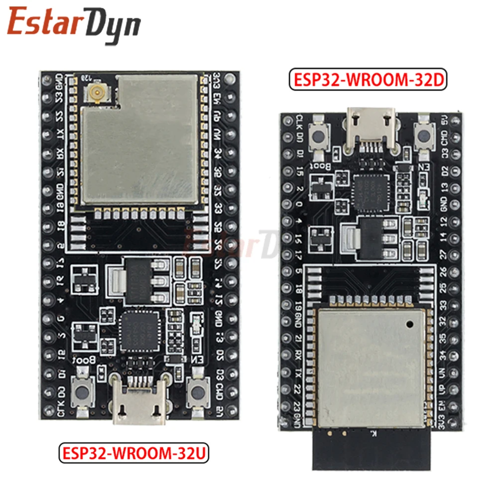 لوحة تطوير Estardyn ESP32-DevKitC الأساسية، لوحة تطوير ESP32، ESP32-WROOM-32D، ESP32-WROOM-32U، واي فاي + بلوتوث، IoT NodeMCU-32