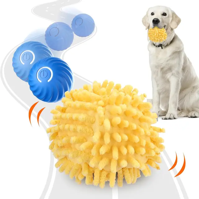 Interactive Dog Toys Moving Ball with Cover Self Rolling Dog Ball for Small/Medium/Large Dogs Automatic Dog Toys Keep Them Busy