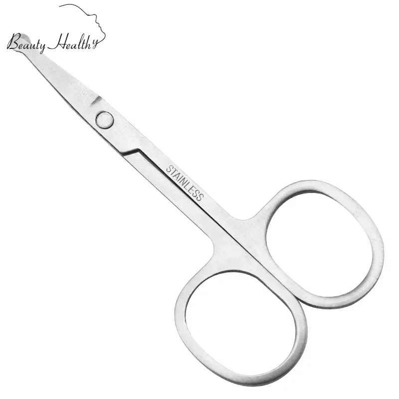 Nose Hair Scissors Multifunctional Stainless Steel Nose Hair Cut Round Head Small Scissors Manual Eyebrow Trimming Beard Scissors Beauty Tool