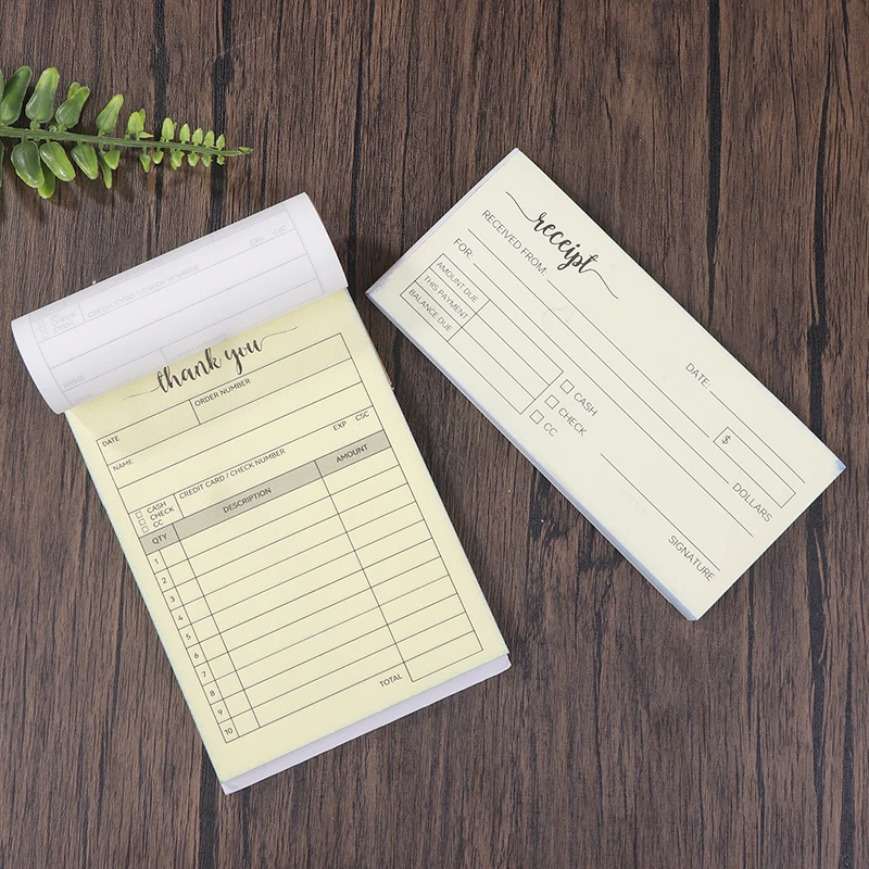 Gratitude Sales Invoice Book with Cardboard Backing - 2-Part Carbonless, 50-Set