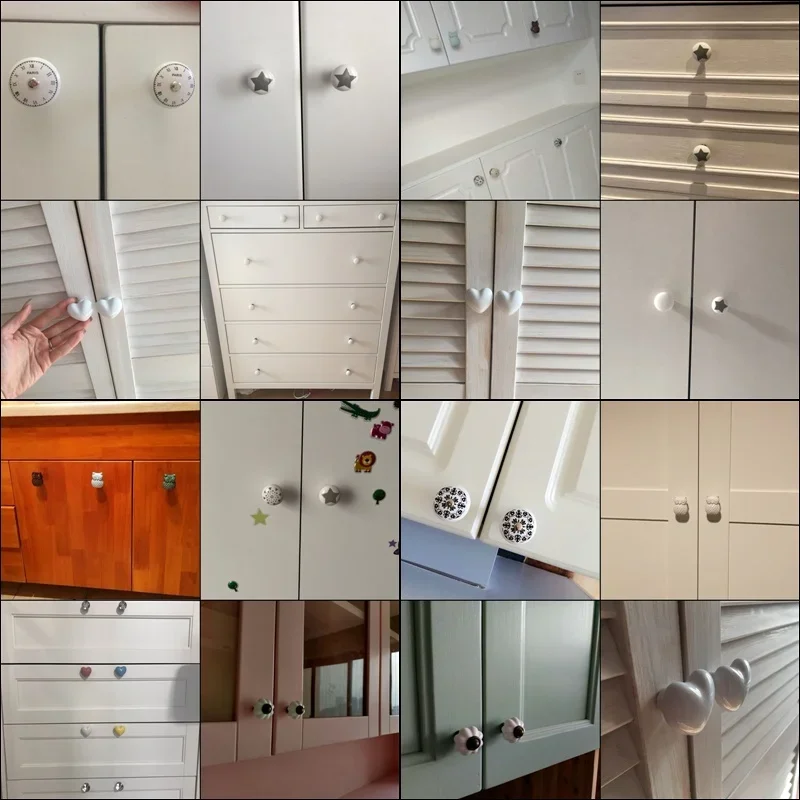Classic White Porcelain/Ceramic Drawer Pull Knob Cabinet Cupboard Door Handle Knob 1x