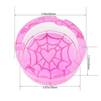 Glass Round Ashtray for Cigarettes, Portable Decorative Modern Ashtray for Home Office Indoor Outdoor Patio Use 2