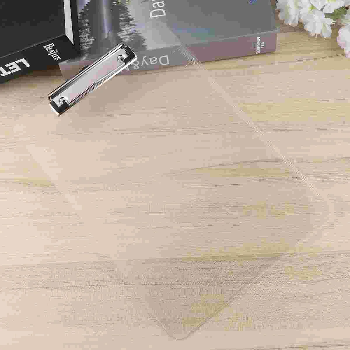 4 Pcs Clipboard Memo Clipboards A4 Memorandum Folder Paper Transparent Colorful