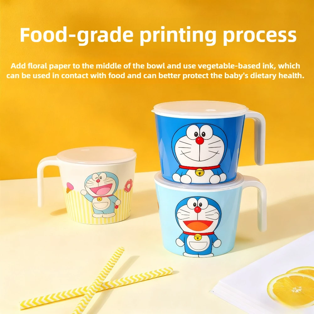 Adorable Doraemon Multi-Purpose Mug with Lid - Kid-Friendly and Dropproof